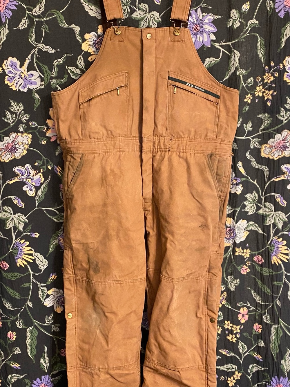 Key - Brown Duck Canvas Bib Overalls